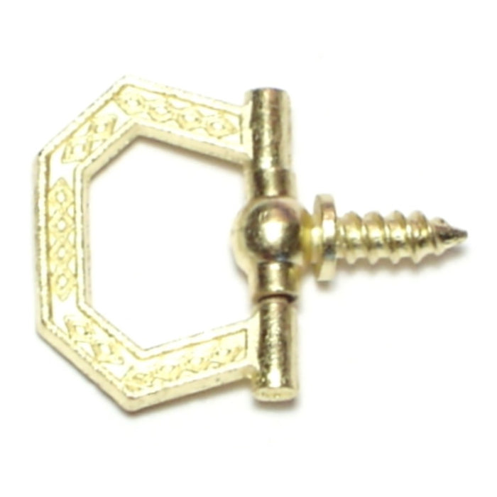 3/4" Brass Plated Steel Hexagon Decorative Rings