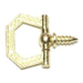 3/4" Brass Plated Steel Hexagon Decorative Rings