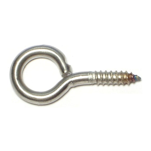 5/32" x 1/2" x 1-5/8" #8 18-8 Stainless Steel Eye Screws