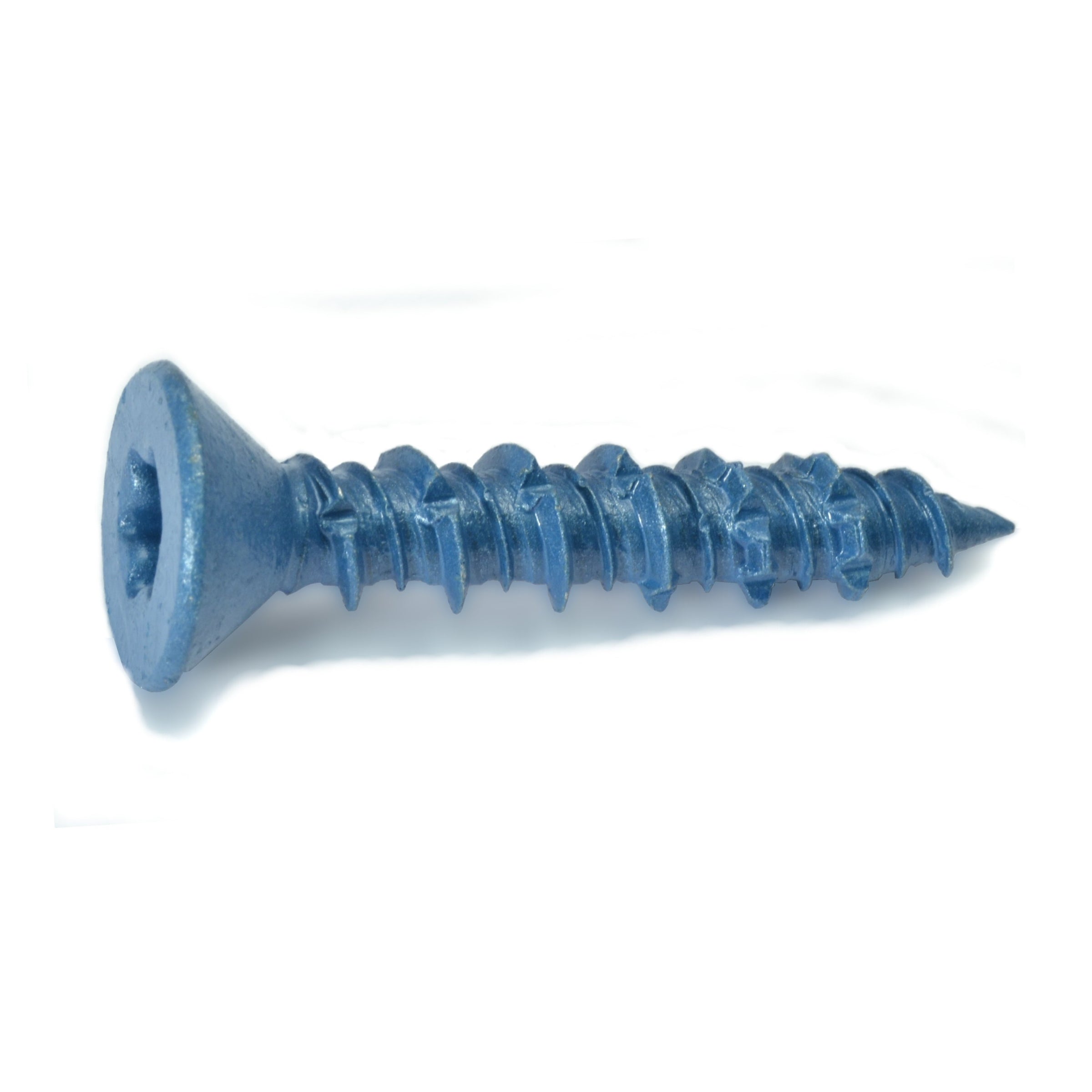 5/16" x 1-3/4" Blue Ruspert Coated Steel Star Drive Flat Head TorqueMaster Masonry Screws