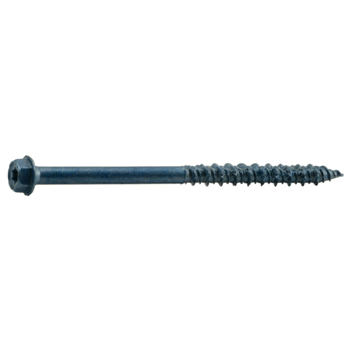 1/4" x 3-3/4" Blue Ruspert Coated Steel Star Drive Hex Washer Head TorqueMaster Masonry Screws