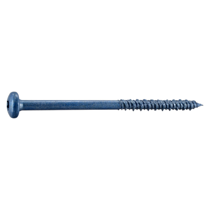 1/4" x 4" Blue Ruspert Coated Steel Star Drive Pan Head TorqueMaster Masonry Screws