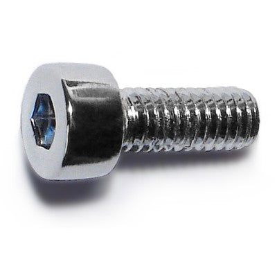 4mm-0.7 x 10mm Chrome Plated Class 12.9 Steel Coarse Thread Smooth Head Hex Socket Cap Screws