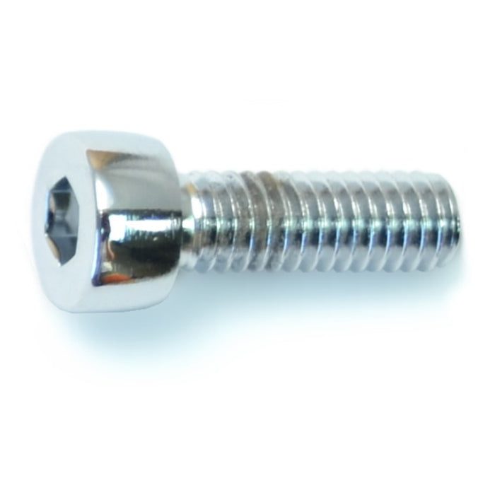 4mm-0.7 x 12mm Chrome Plated Class 12.9 Steel Coarse Thread Smooth Head Hex Socket Cap Screws