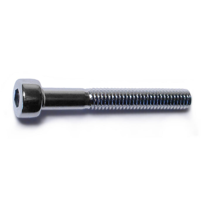 4mm-0.7 x 30mm Chrome Plated Class 12.9 Steel Coarse Thread Smooth Head Hex Socket Cap Screws