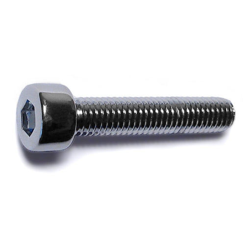 5mm-0.8 x 25mm Chrome Plated Class 12.9 Steel Coarse Thread Smooth Head Hex Socket Cap Screws