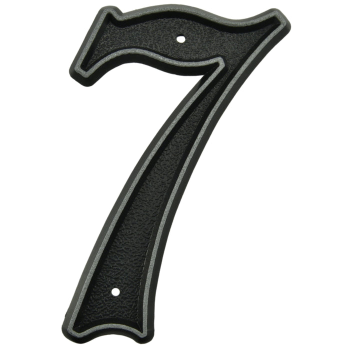 6" - "7" Black Plastic Reflective House Numbers