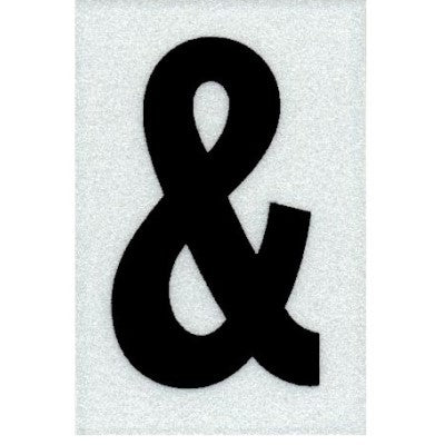 1.5" - "&" Straight Black Reflective