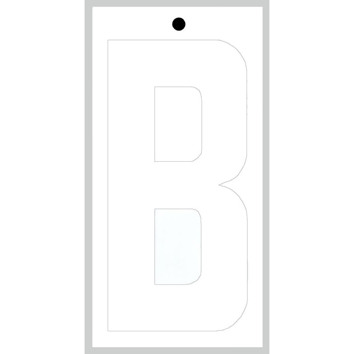 3" - "B" White Self Aligning Reflective Letters