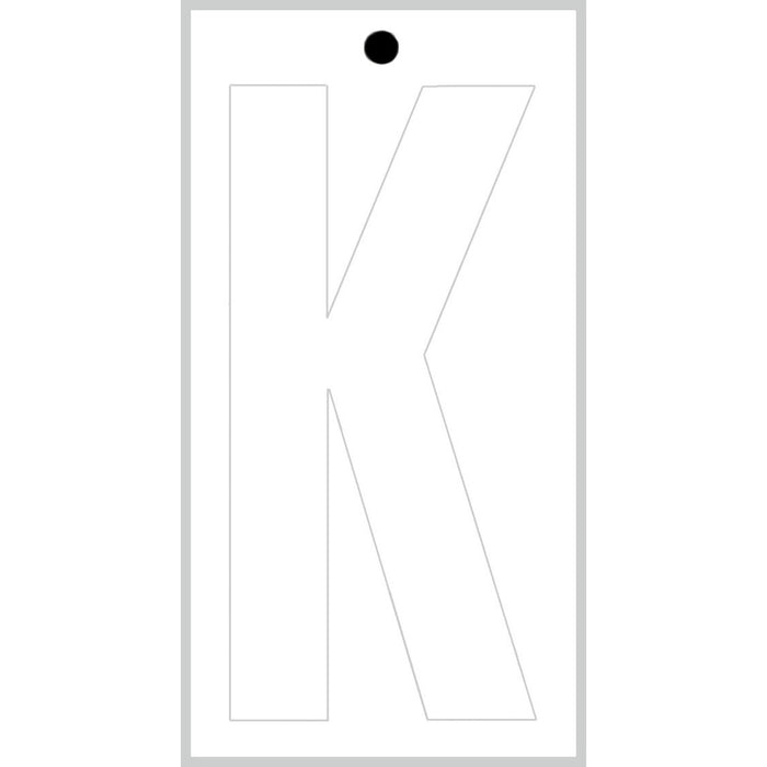 3" - "K" White Self Aligning Reflective Letters