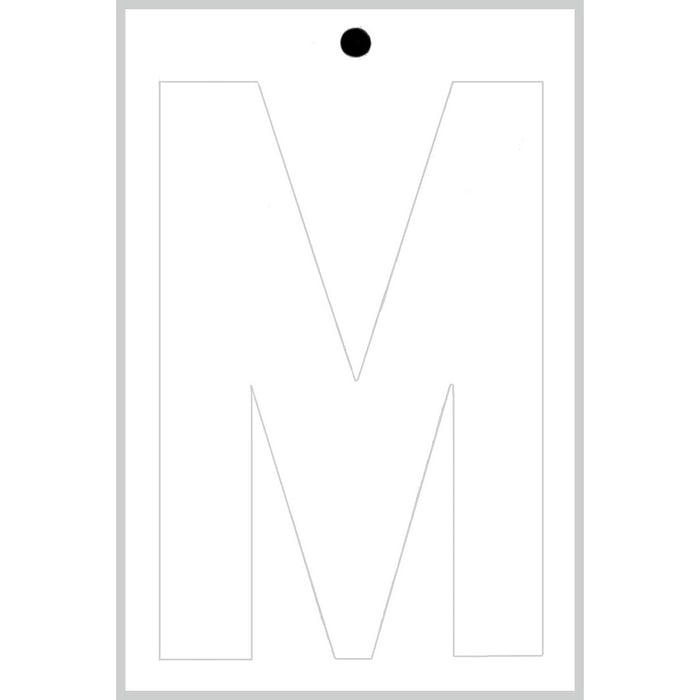 3" - "M" White Self Aligning Reflective Letters