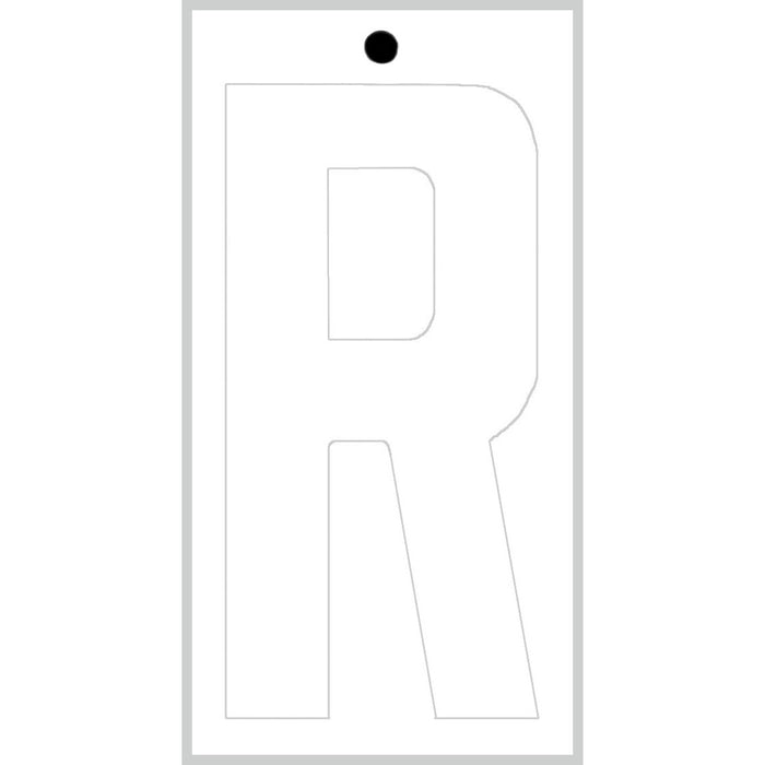 3" - "R" White Self Aligning Reflective Letters