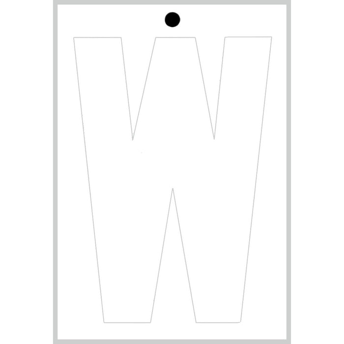 3" - "W" White Self Aligning Reflective Letters