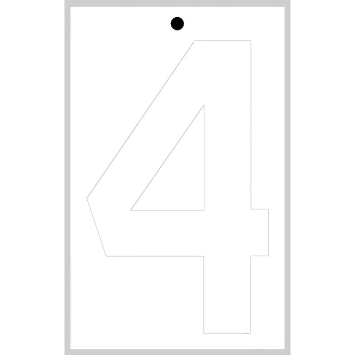3" - "4" White Self Aligning Reflective Numbers