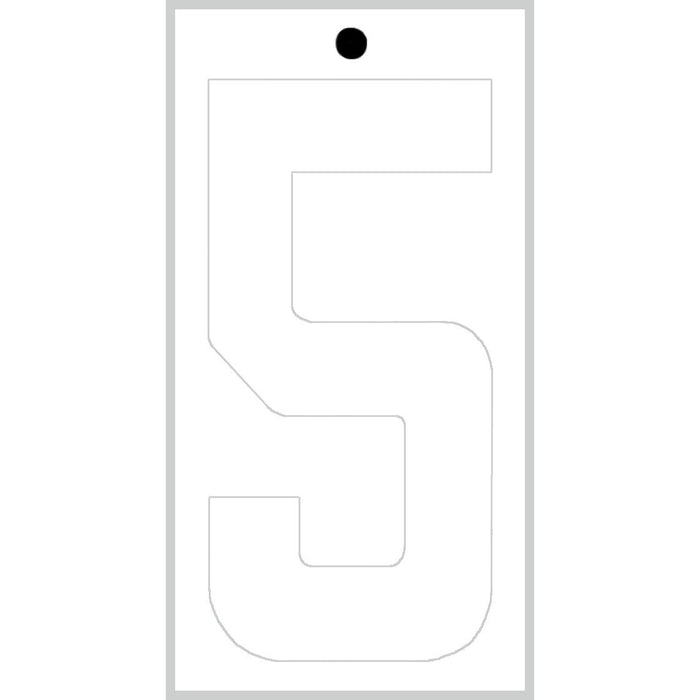 3" - "5" White Self Aligning Reflective Numbers