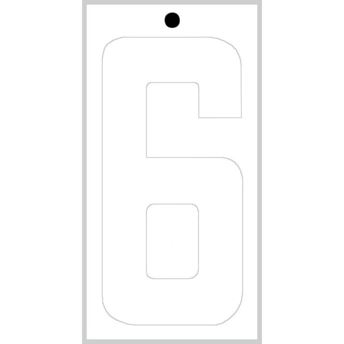 3" - "6" White Self Aligning Reflective Numbers