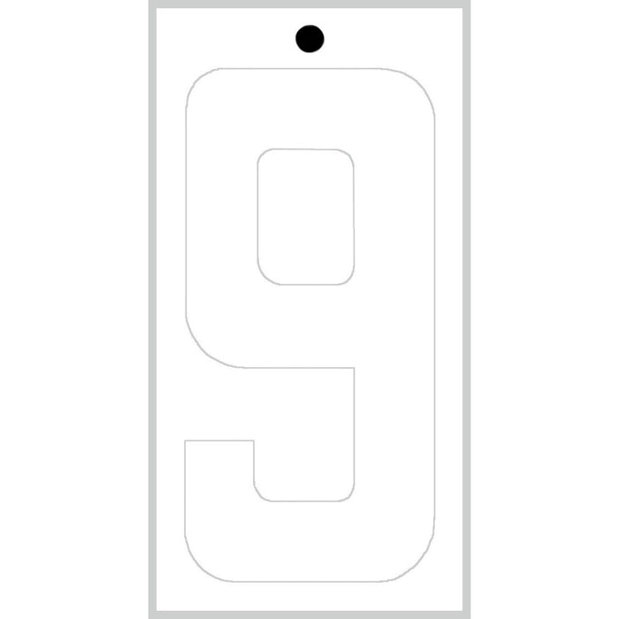 3" - "9" White Self Aligning Reflective Numbers