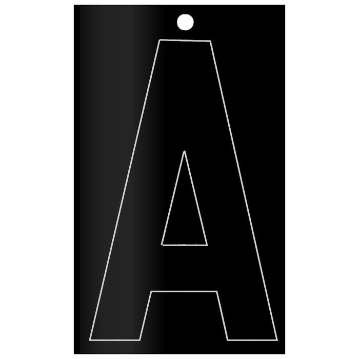 3" - "A" Black Self Aligning Reflective Numbers