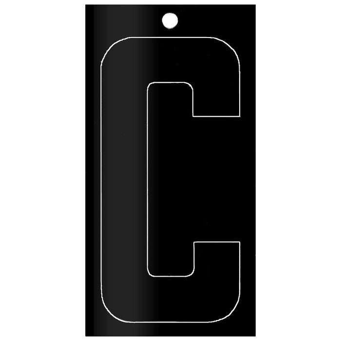 3" - "C" Black Self Aligning Reflective Numbers