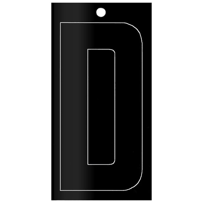 3" - "D" Black Self Aligning Reflective Numbers