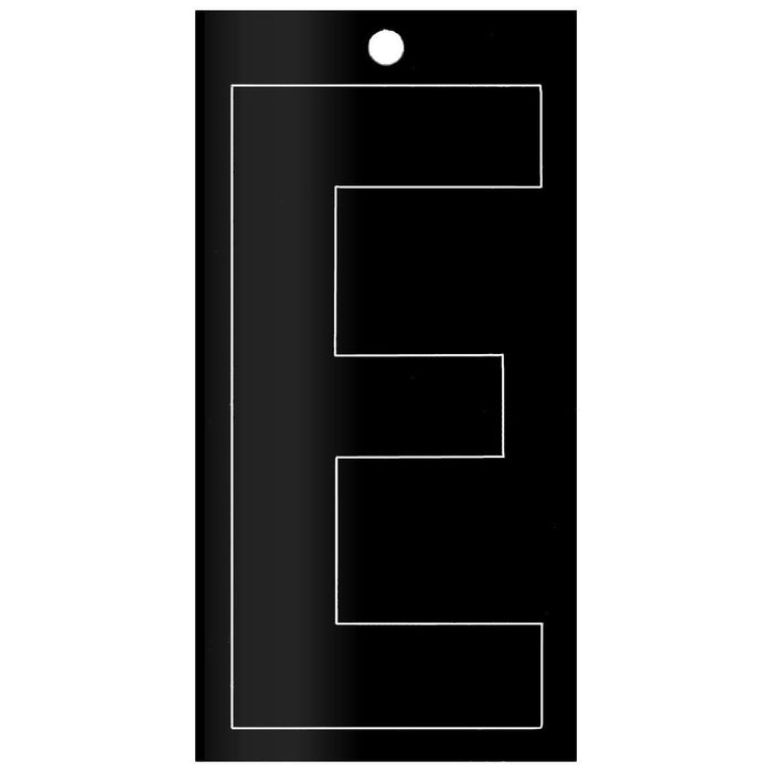 3" - "E" Black Self Aligning Reflective Numbers