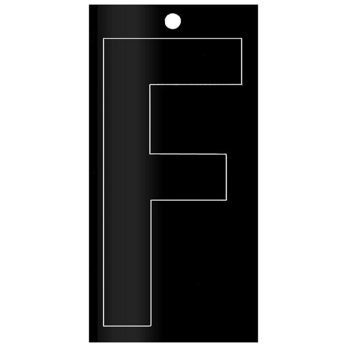 3" - "F" Black Self Aligning Reflective Numbers