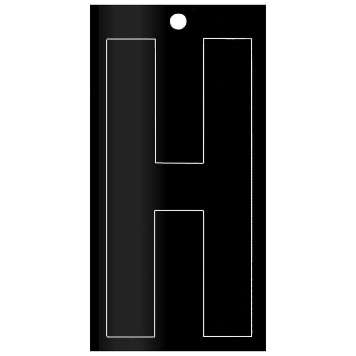 3" - "H" Black Self Aligning Reflective Numbers