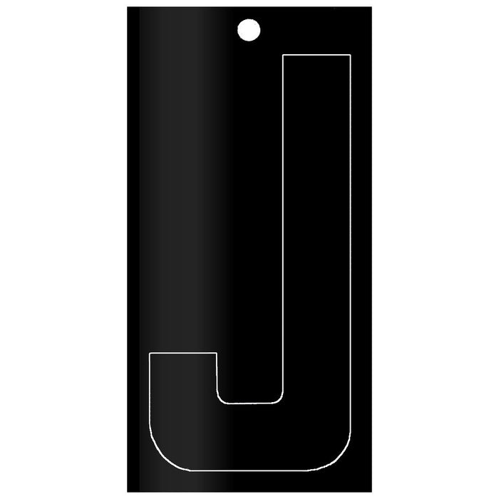 3" - "J" Black Self Aligning Reflective Numbers