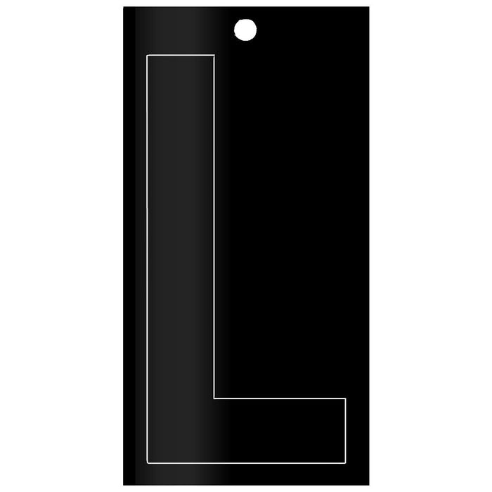 3" - "L" Black Self Aligning Reflective Numbers