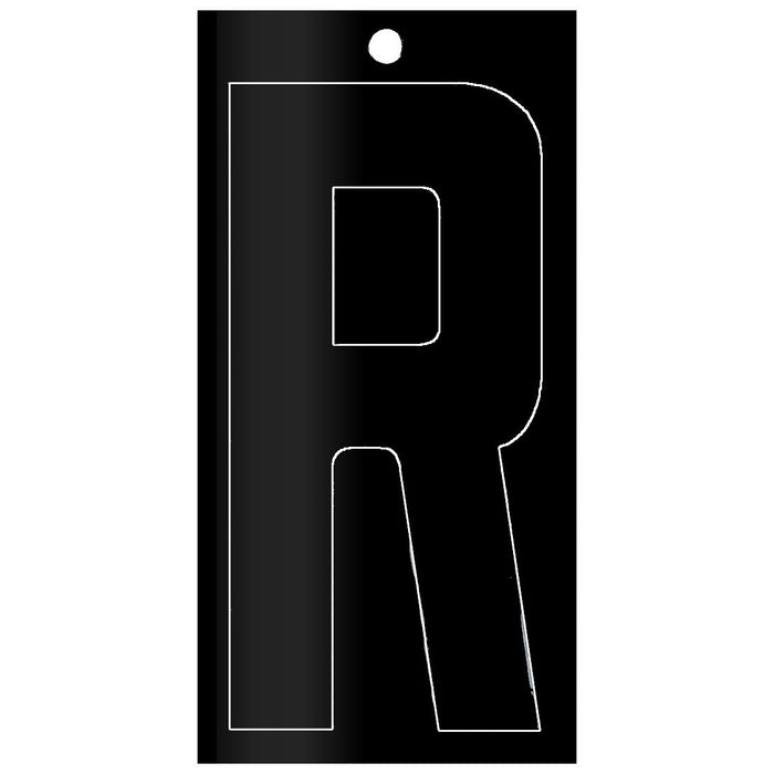 3" - "R" Black Self Aligning Reflective Numbers