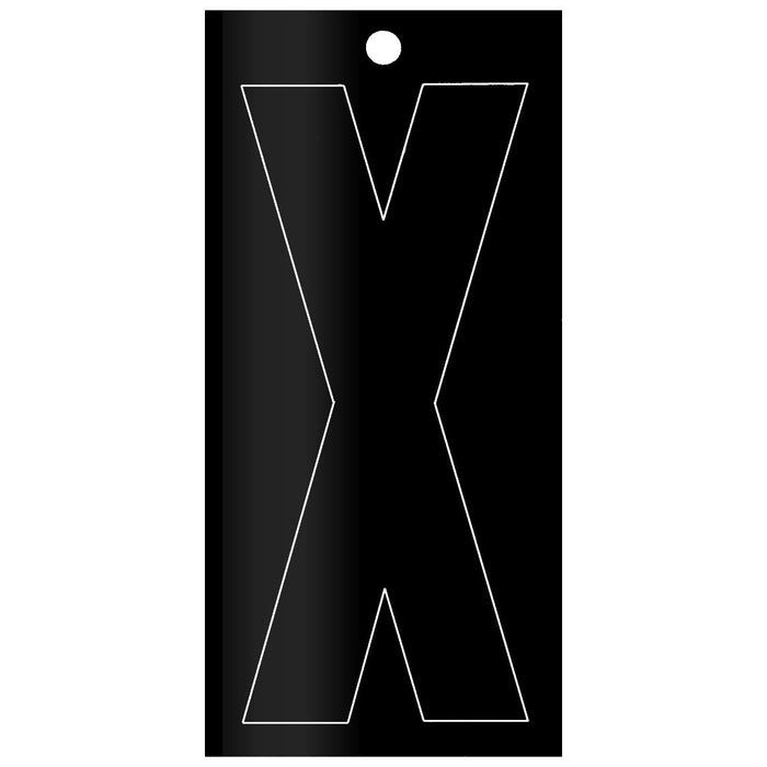 3" - "X" Black Self Aligning Reflective Numbers