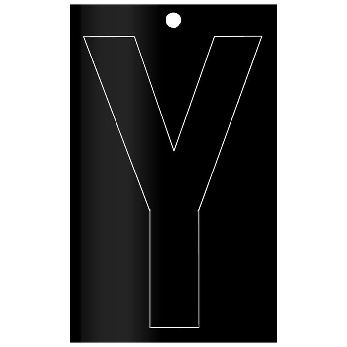 3" - "Y" Black Self Aligning Reflective Numbers