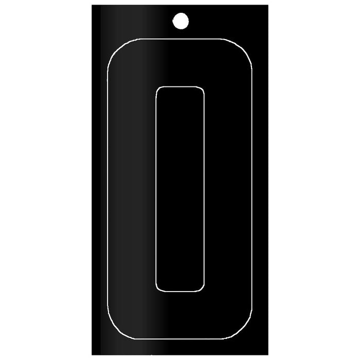 3" - "0" Black Self Aligning Reflective Numbers