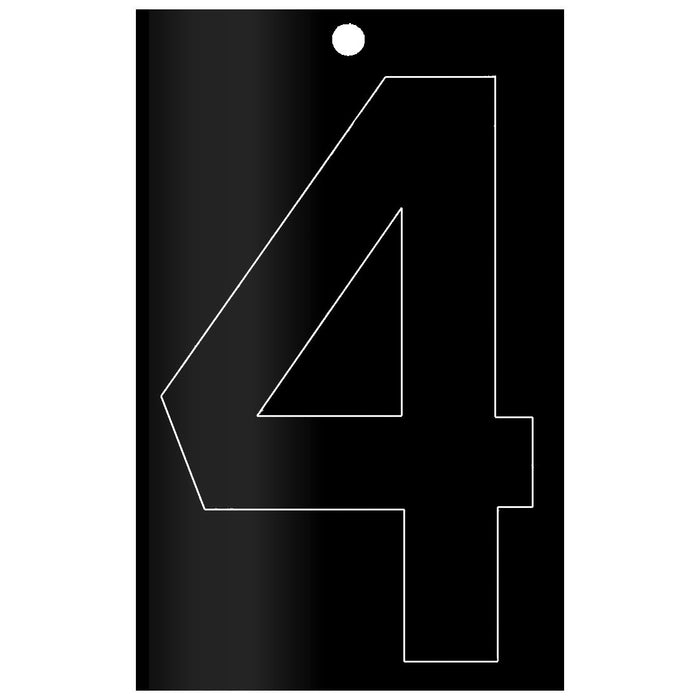 3" - "4" Black Self Aligning Reflective Numbers