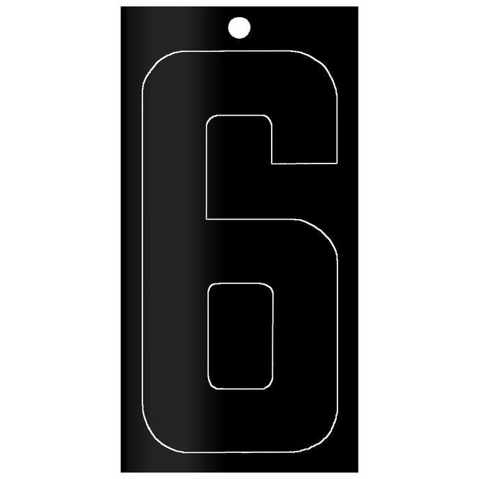 3" - "6" Black Self Aligning Reflective Numbers