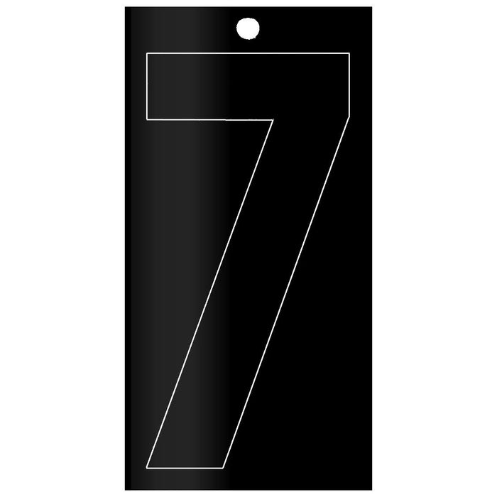 3" - "7" Black Self Aligning Reflective Numbers