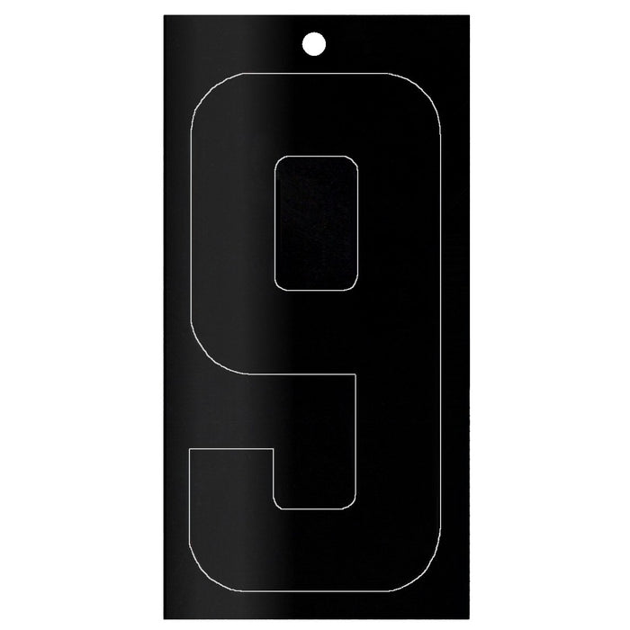 3" - "9" Black Self Aligning Reflective Numbers