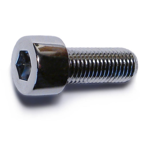 8mm-1.0 x 20mm Chrome Plated Class 12.9 Steel Fine Thread Smooth Head Hex Socket Cap Screws