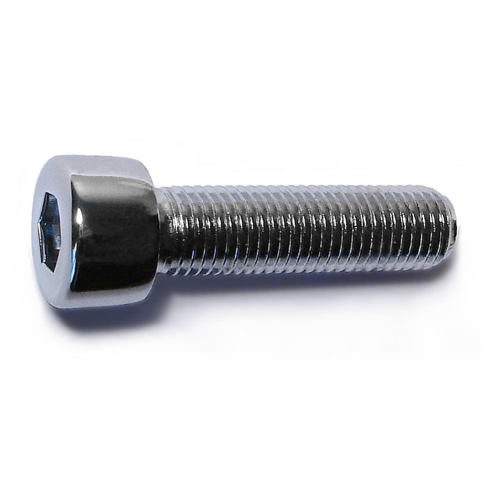 8mm-1.0 x 30mm Chrome Plated Class 12.9 Steel Fine Thread Smooth Head Hex Socket Cap Screws