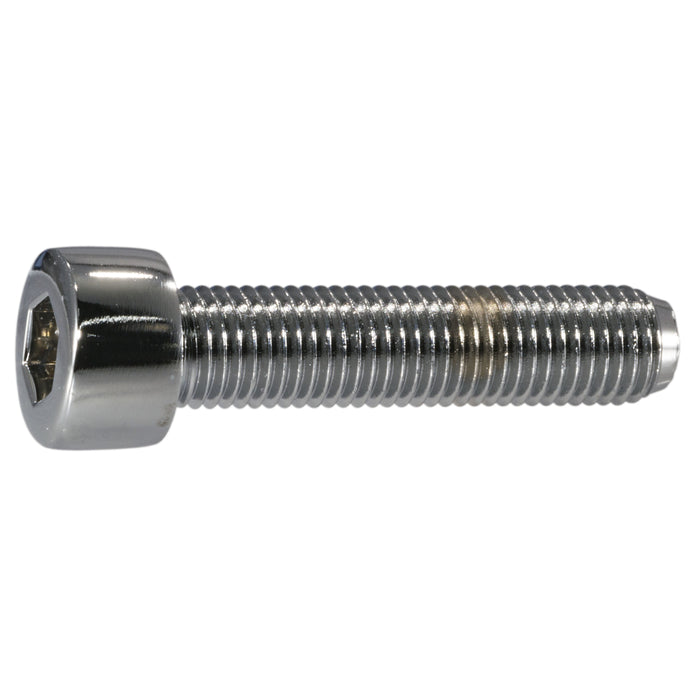 8mm-1.0 x 35mm Chrome Plated Class 12.9 Steel Fine Thread Smooth Head Hex Socket Cap Screws