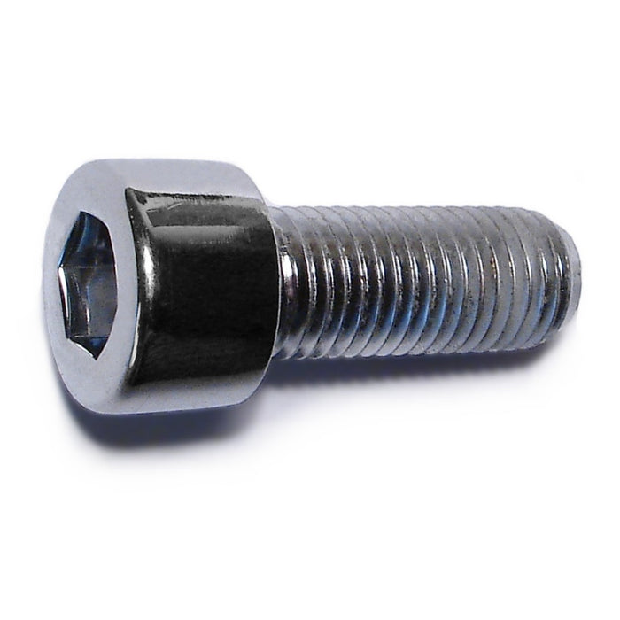 10mm-1.25 x 25mm Chrome Plated Class 12.9 Steel Fine Thread Smooth Head Hex Socket Cap Screws