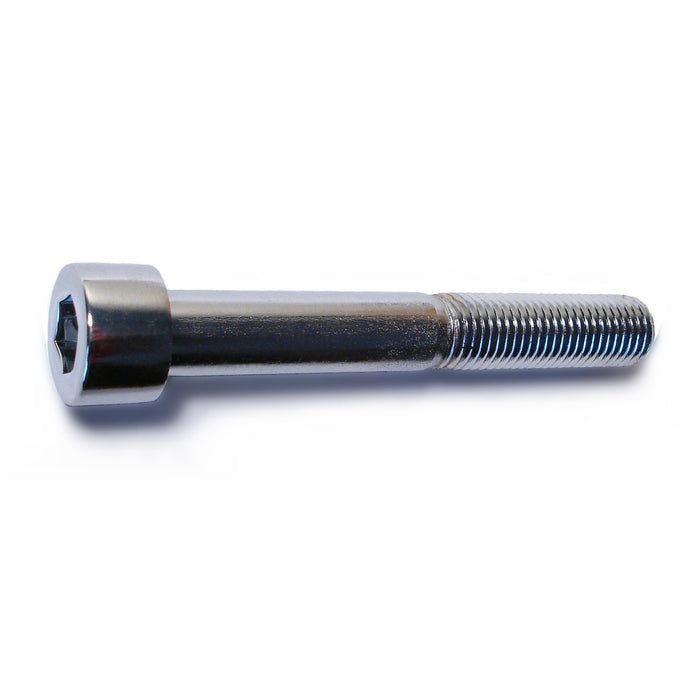 10mm-1.25 x 70mm Chrome Plated Class 12.9 Steel Fine Thread Smooth Head Hex Socket Cap Screws