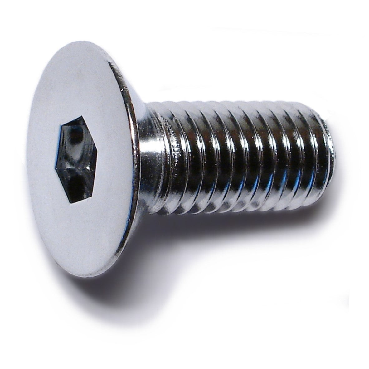 12mm-1.75 x 30mm Chrome Plated Class 10.9 Steel Coarse Thread Flat Head Hex Socket Cap Screws