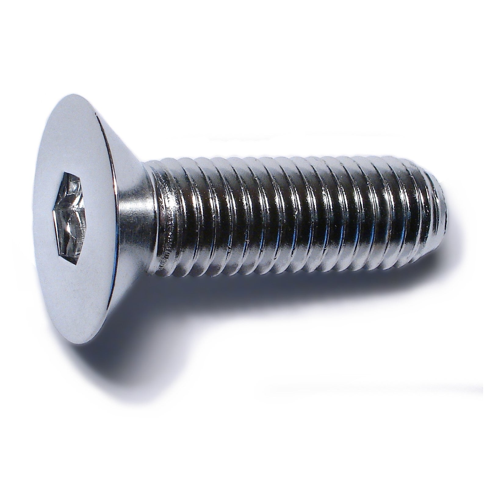 12mm-1.75 x 40mm Chrome Plated Class 10.9 Steel Coarse Thread Flat Head Hex Socket Cap Screws