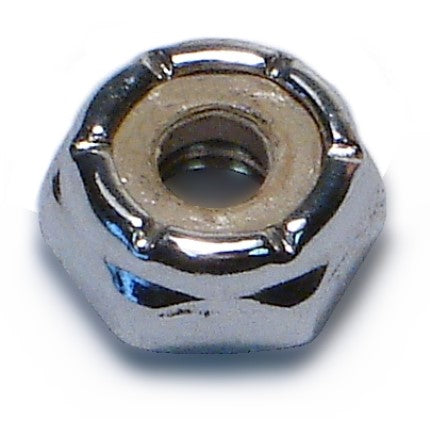 #10-24 Chrome Plated Steel Coarse Thread Thin Pattern Lock Nuts