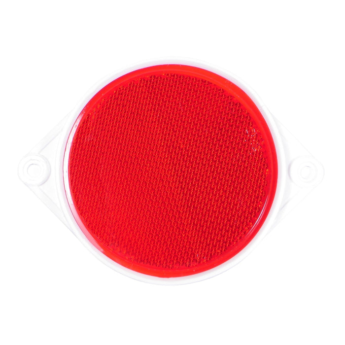 3" Red Plastic Mounted Cased Reflectors