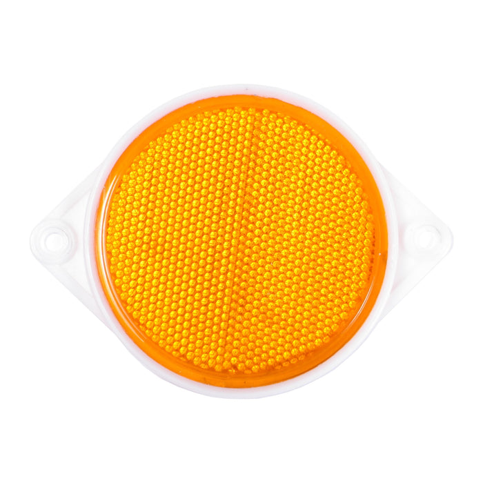 3" Orange Plastic Mounted Cased Reflectors