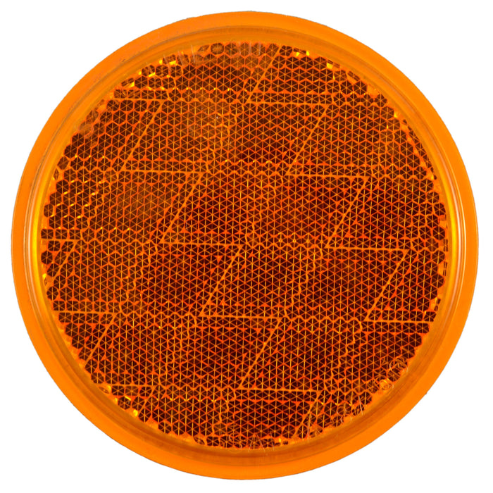Orange Plastic Round Stick-On Reflectors