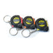 Assorted Color Tape Measure Key Rings