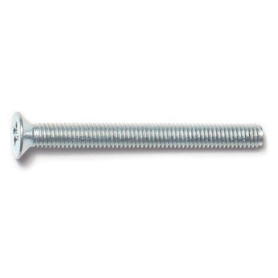 3mm-0.5 x 30mm Zinc Plated Class 4.8 Steel Coarse Thread Phillips Flat Head Machine Screws